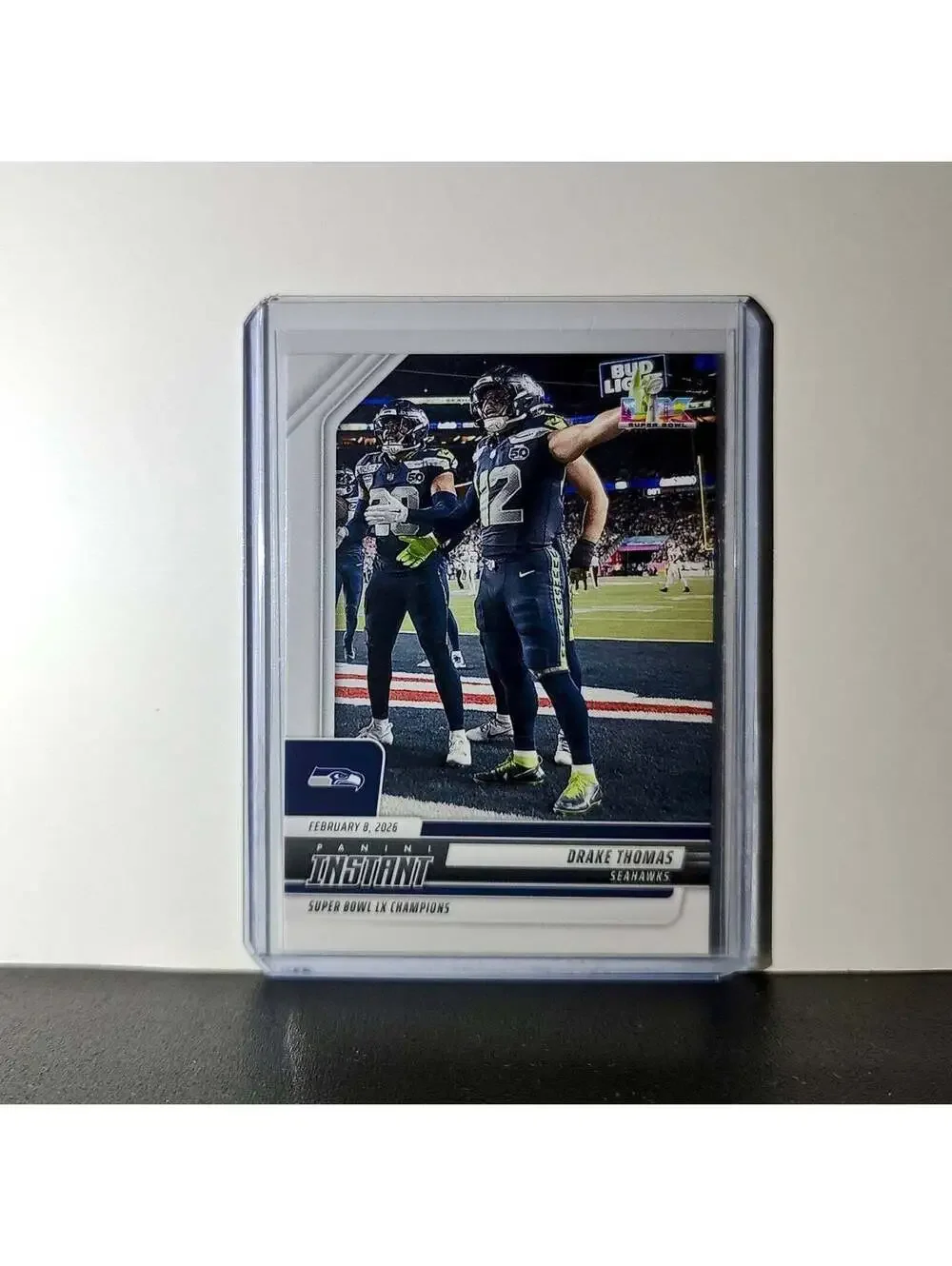 Drake Thomas 2026 Panini NFL Super Bowl LIX Champions #21 Card Seattle Seahawks